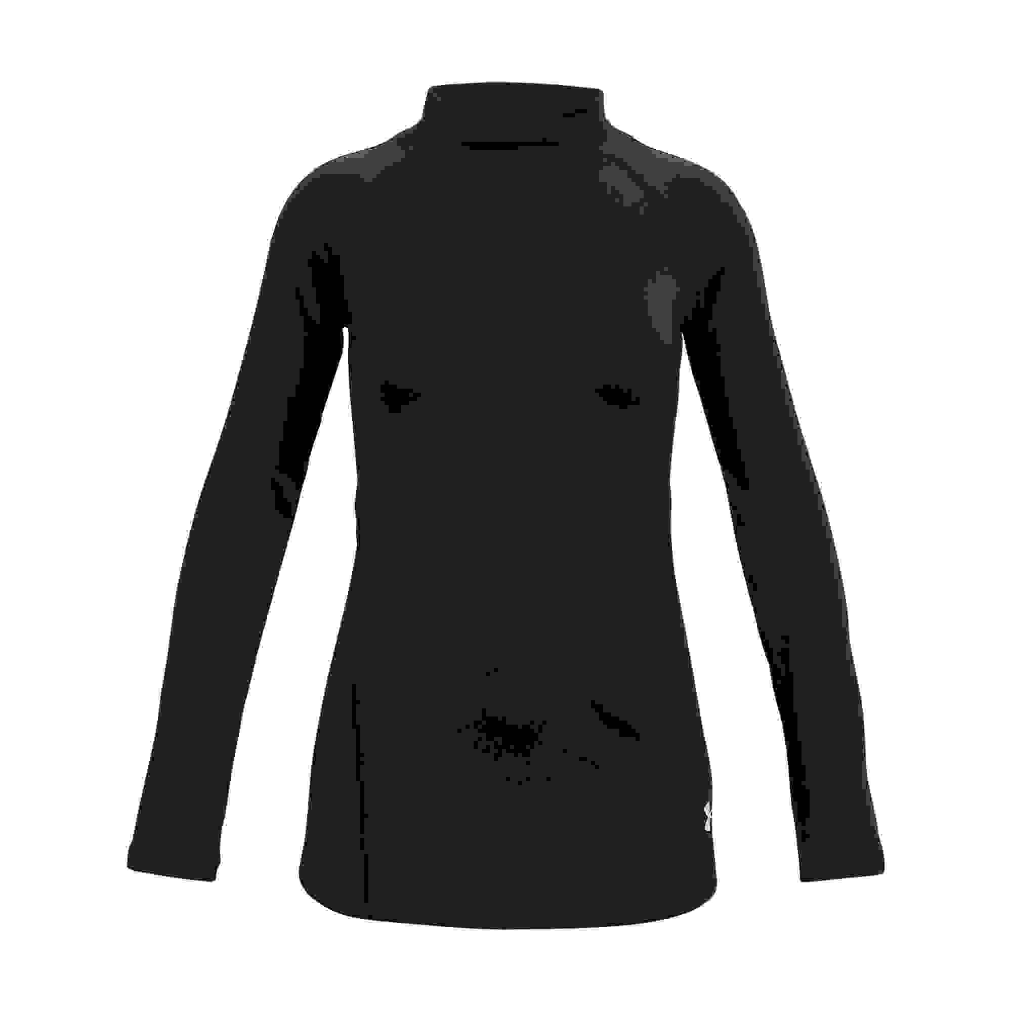 Under Armour ColdGear® Cozy Big Girls' Black/White Long Sleeve Mock